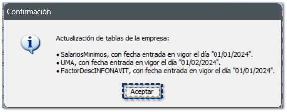 Actualización en línea de Tablas y Tarifas en CONTPAQI Nóminas 